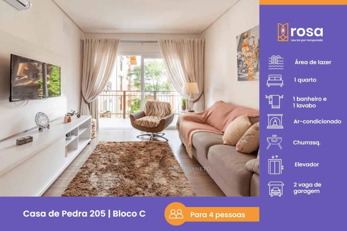 Apartmán Rosa Edificio Casa De Pedra Gramado Exteriér fotografie