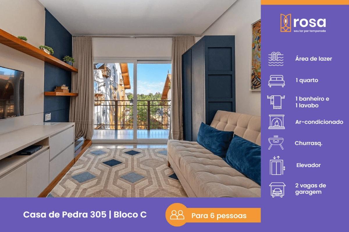 Apartmán Rosa Edificio Casa De Pedra Gramado Exteriér fotografie